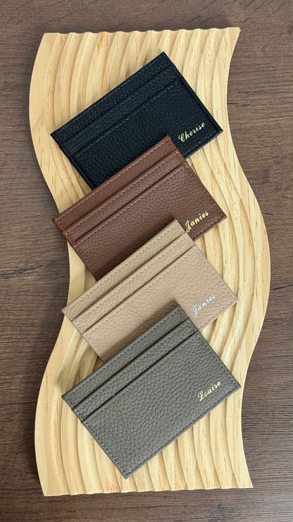 Personalised Leather Card Holder
